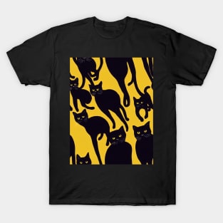 Black Cats for Cat lovers. Perfect gift for National Black Cat Day, model 9 T-Shirt